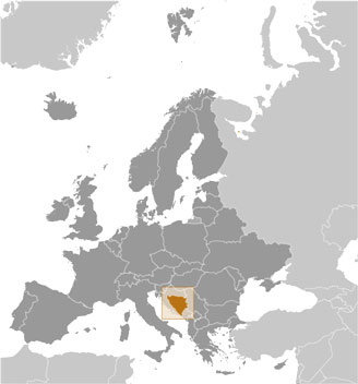 Bosnia and Herzegovina location