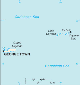 Cayman Islands map