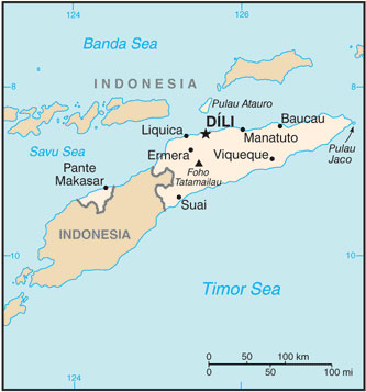 East Timor map