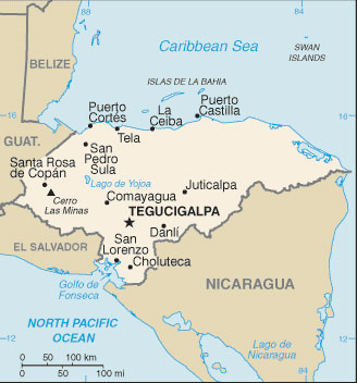 Honduras map