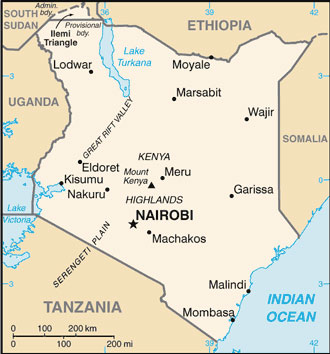 Kenya map