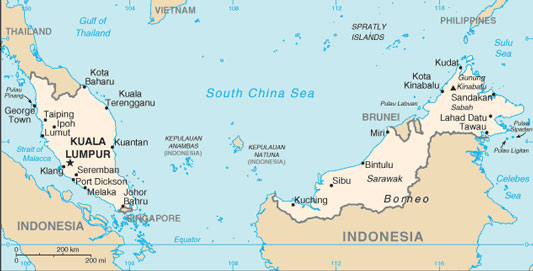 Malaysia map