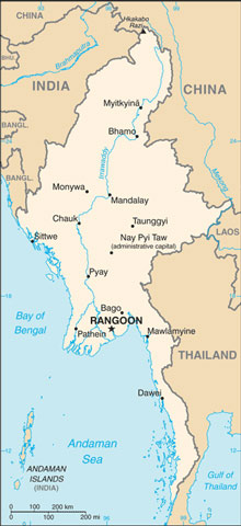 Myanmar map