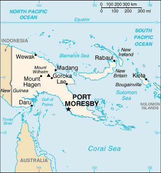 Papua New Guinea map