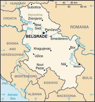 Serbia map