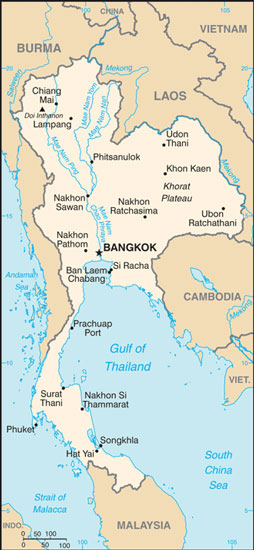 Thailand map