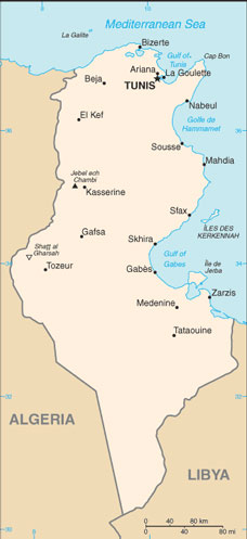 Tunisia map